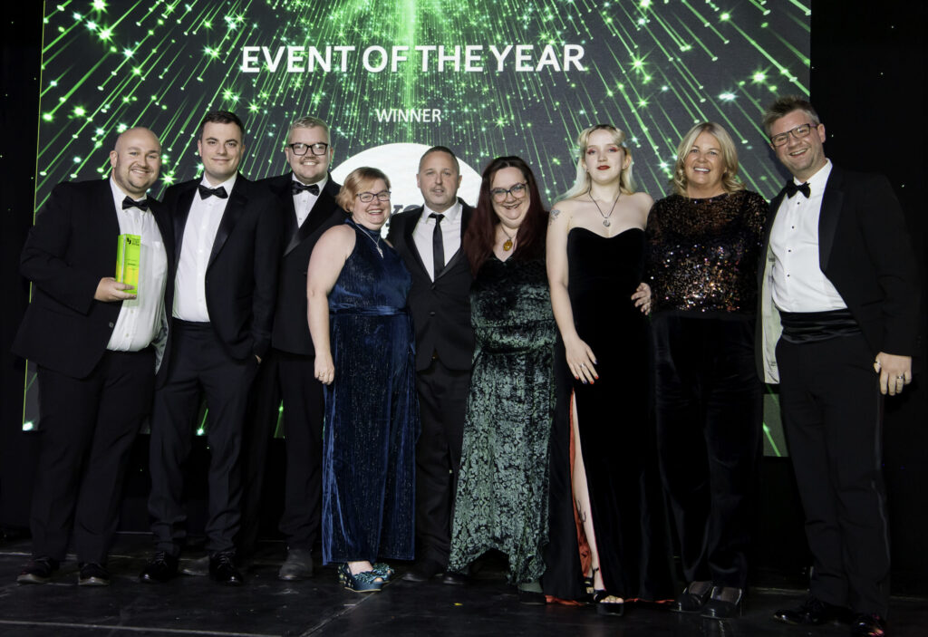 York Pride committee on stage at the Yorkshire Post Tourism Awards 2024 for Best Event.